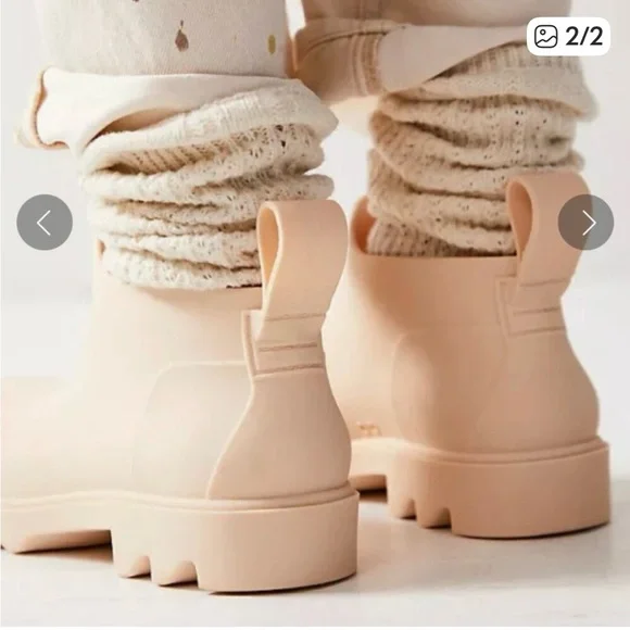 Free People High street rain boot in Parchment beige Size 10 - Picture 3 of 9